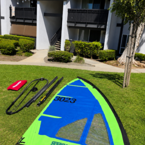 Used Windsurfer LT complete rig 5.7 blue and green